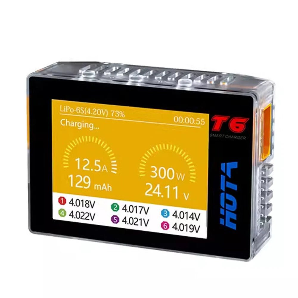 HOTA T6 300W 1-6S PD/DC Smart Charger - HOTA
