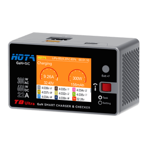 HOTA T8 Ultra - 650W 1-8S AC/DC GaN Smart Charger - HOTA