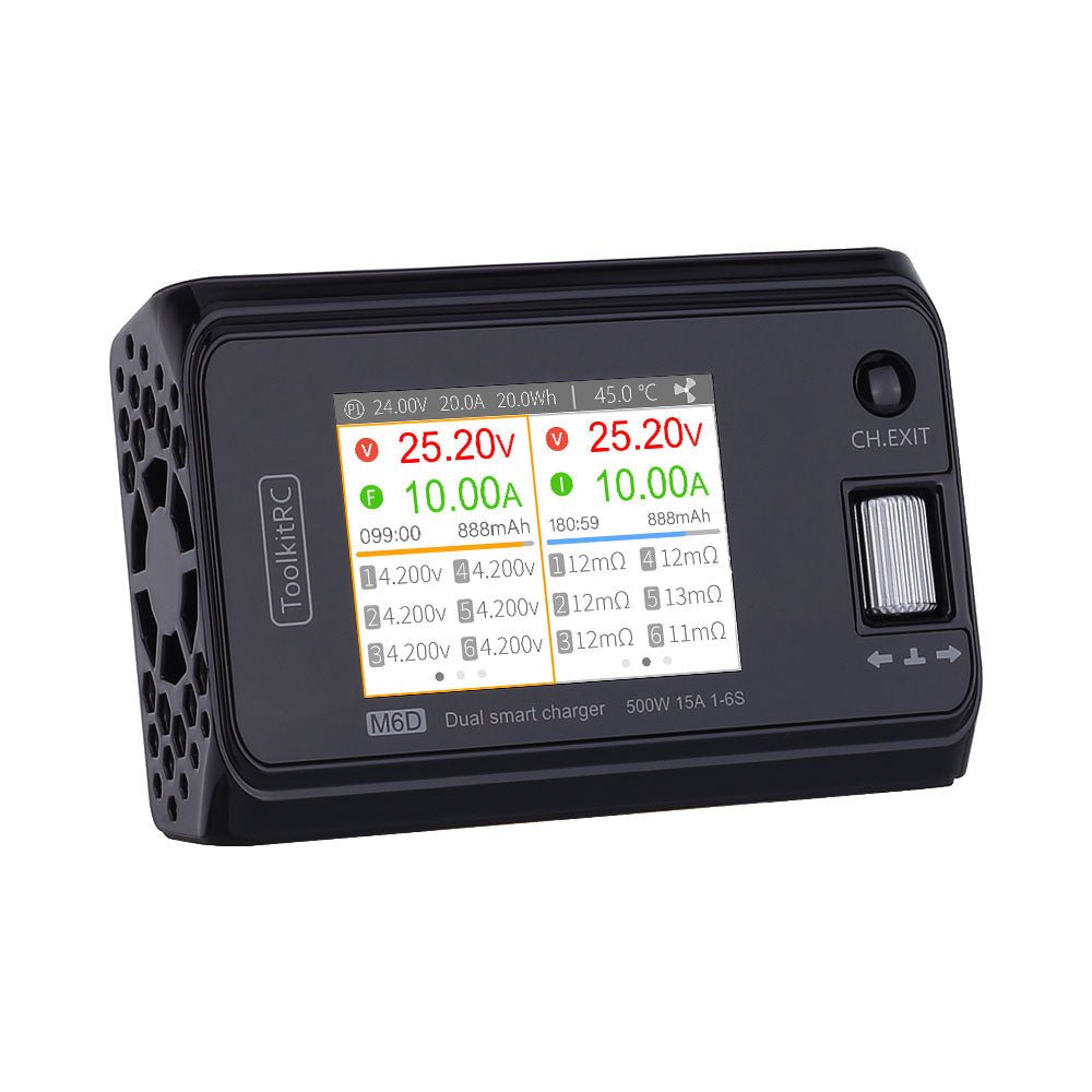 ToolkitRC M6D Dual Channel 500W 16A 2 - 8S DC Smart Charger - iFlight Europe Official