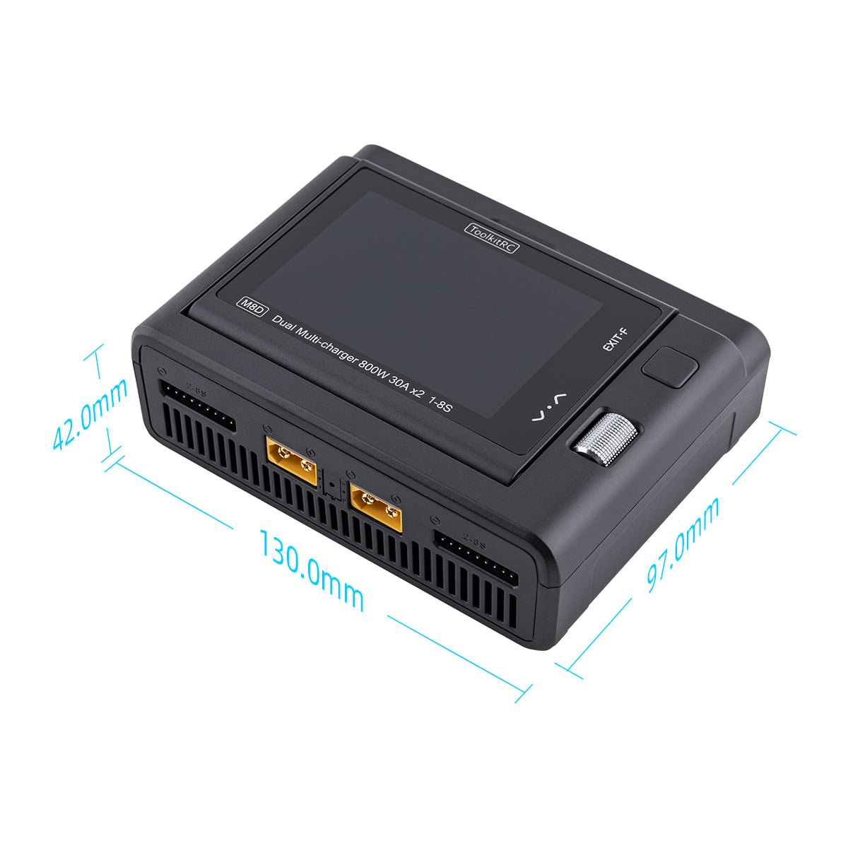 ToolkitRC M8D 1600W 1-8S Dual Channel DC Smart Charger - ToolkitRC