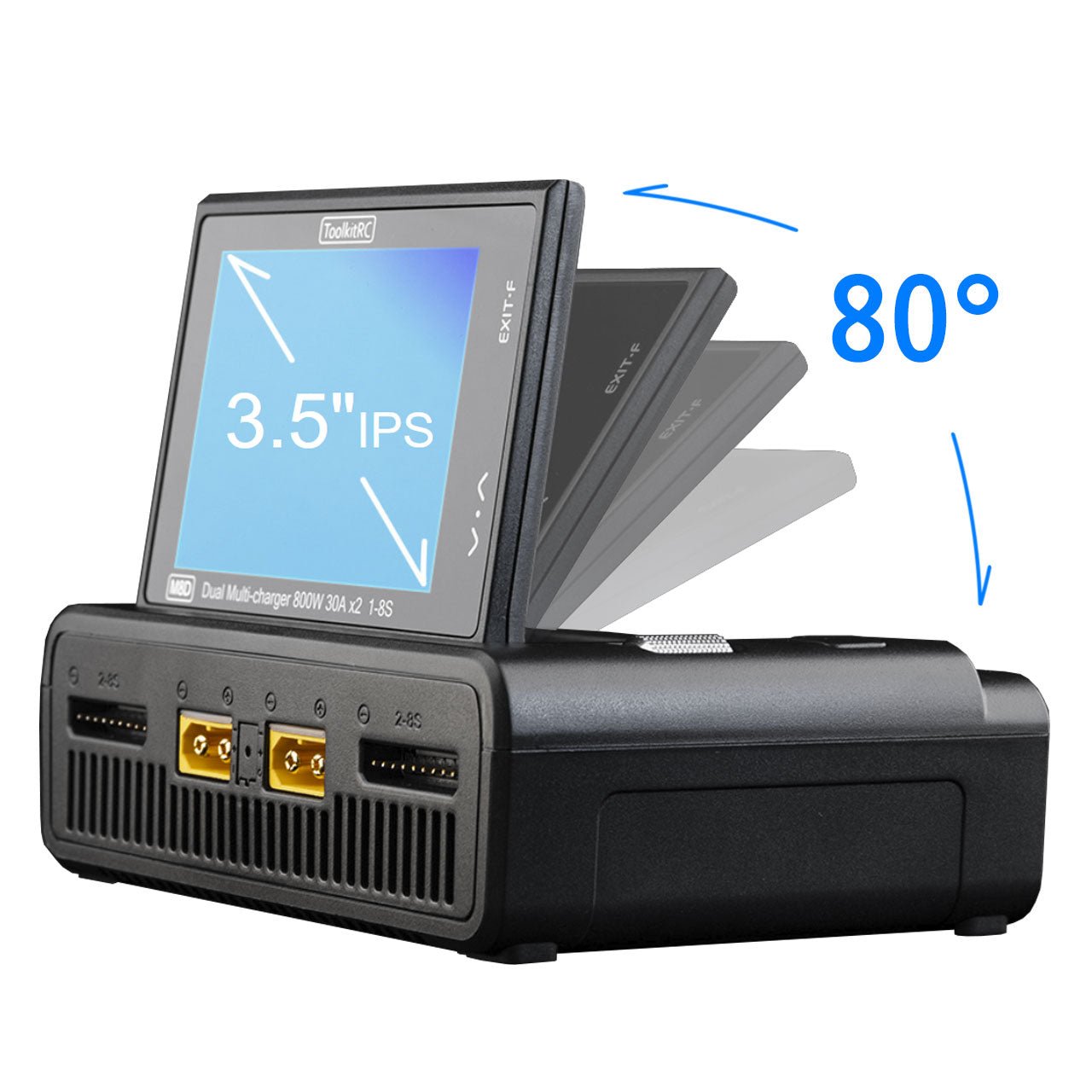 ToolkitRC M8D 1600W 1-8S Dual Channel DC Smart Charger - ToolkitRC