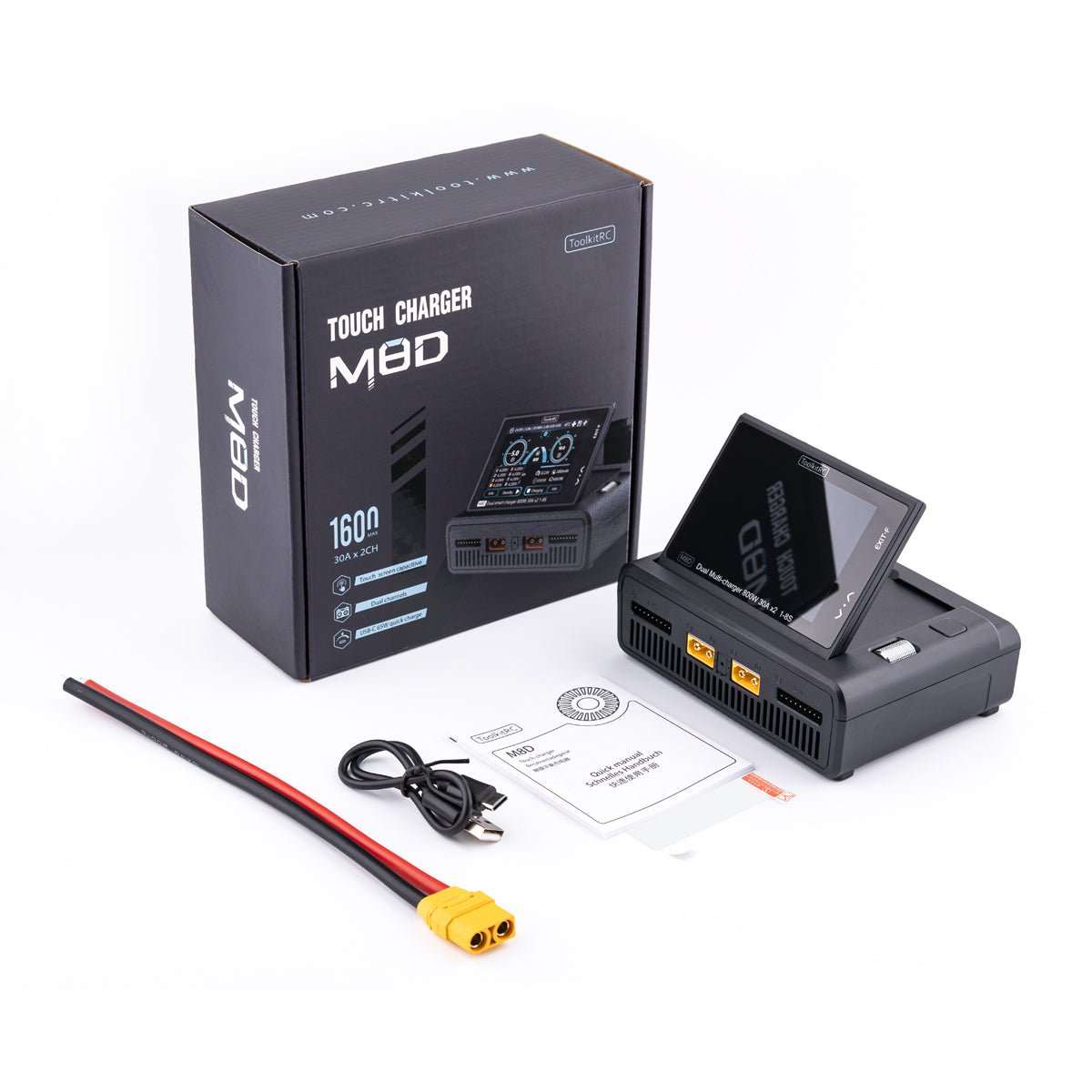 ToolkitRC M8D 1600W 1-8S Dual Channel DC Smart Charger - ToolkitRC