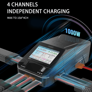 ToolkitRC Q6AC 1000W 1 - 6S Quad Channel AC/DC Smart Charger - iFlight Europe Official