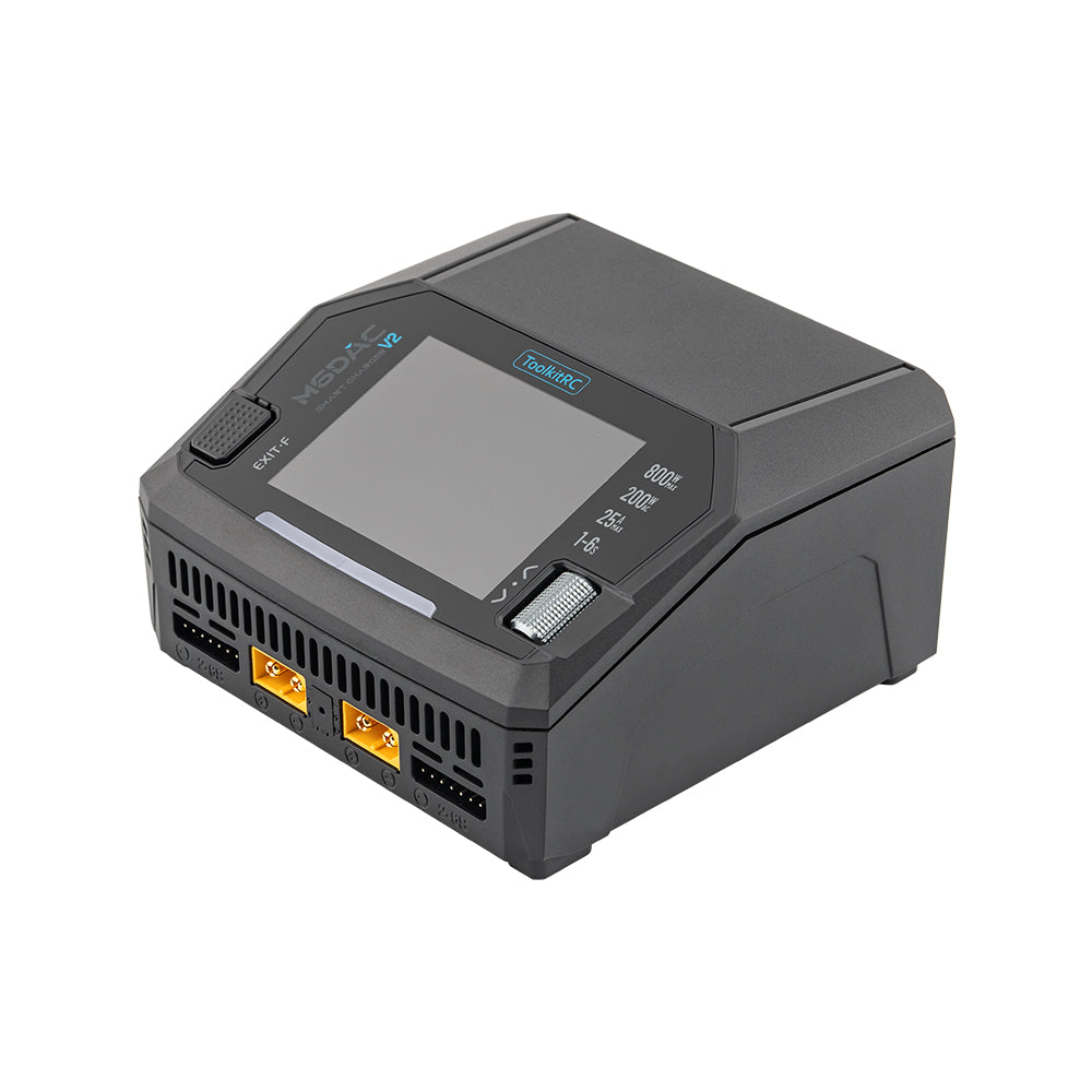 ToolkitRC M6DAC V2 800W LiPo 1-6S 15A Dual Channel AC/DC Smart Charger