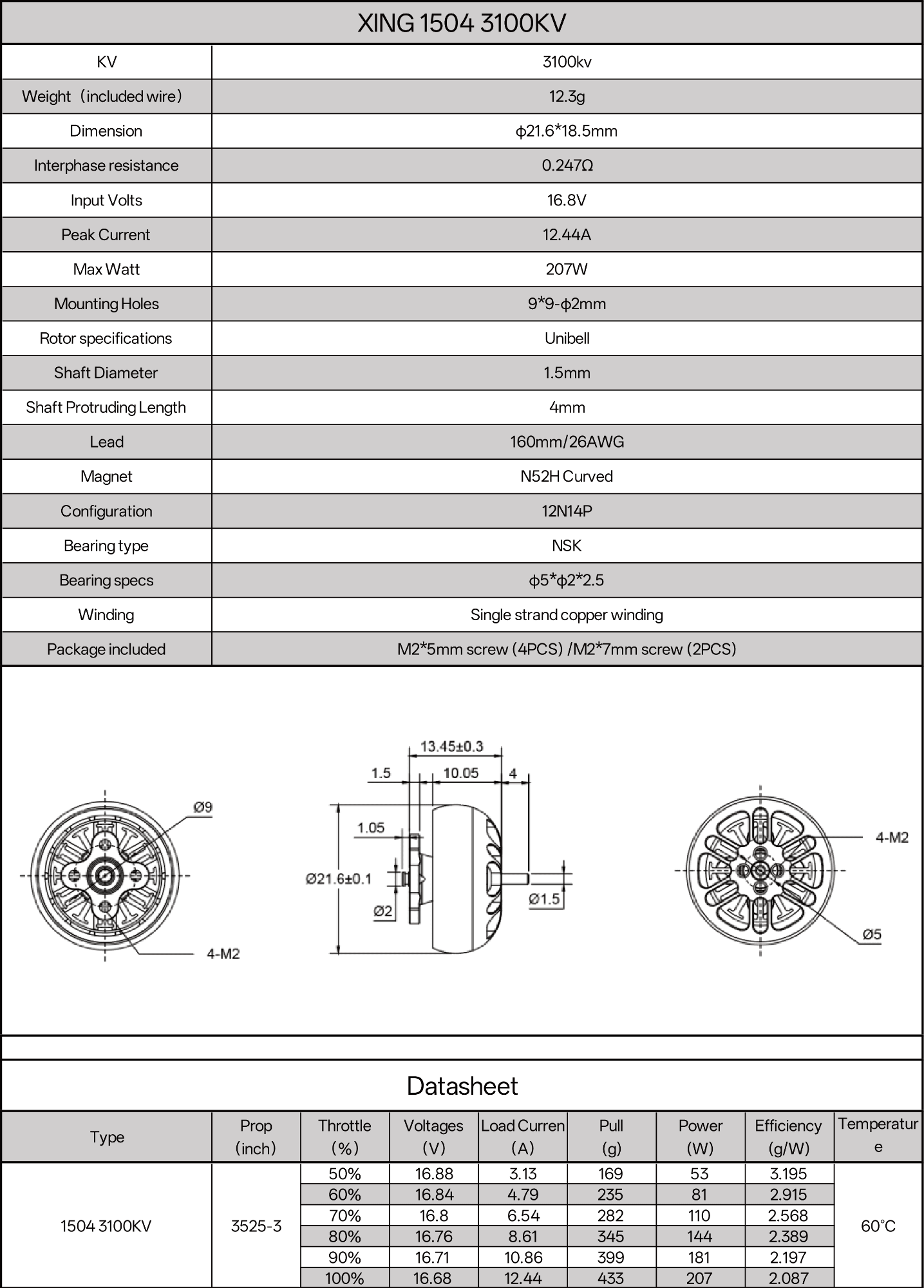 XING 1504 3100KV Motor - iFlight