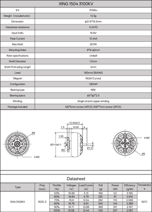 XING 1504 3100KV Motor - iFlight