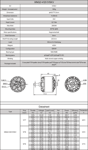 XING2 4120 515KV Wing Motor - iFlight