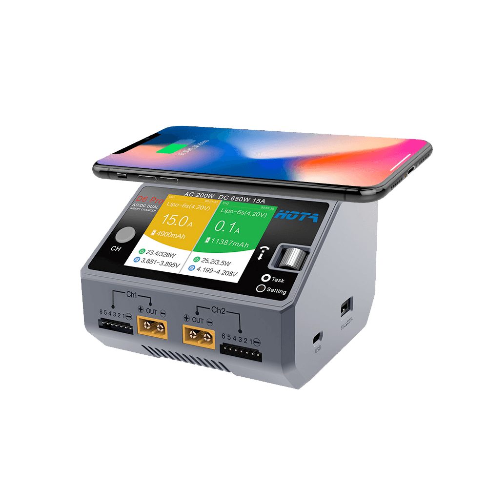 HOTA D6 Pro 650W 1-6S Dual Channel AC/DC Smart Charger - HOTA